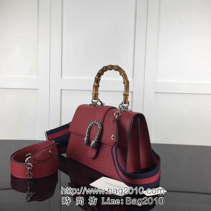 GUCCI古馳原單 新款GUCCI高仿新款專櫃品質原單貨實物實拍448075中號大紅手提包 波士頓包 HY1281